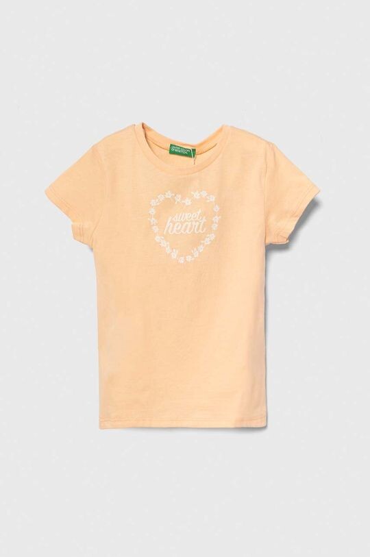 

United Colors of Benetton Детская хлопковая футболка, оранжевый