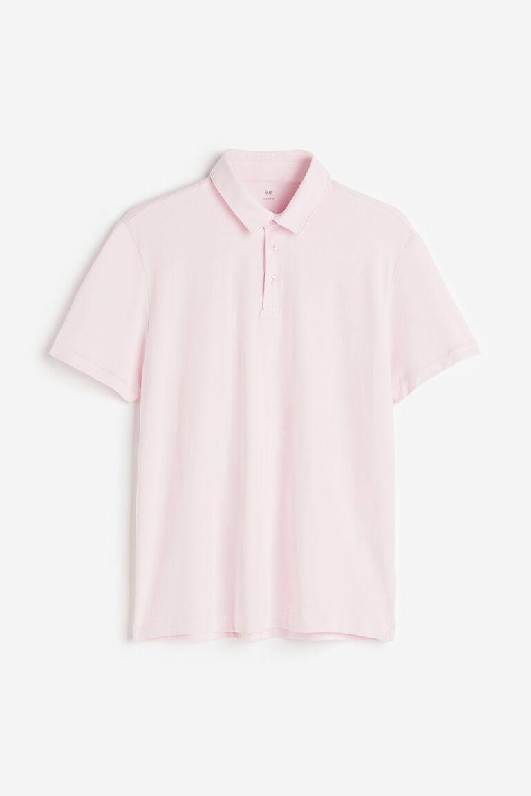 цена Рубашка-поло приталенного кроя H&M, розовый