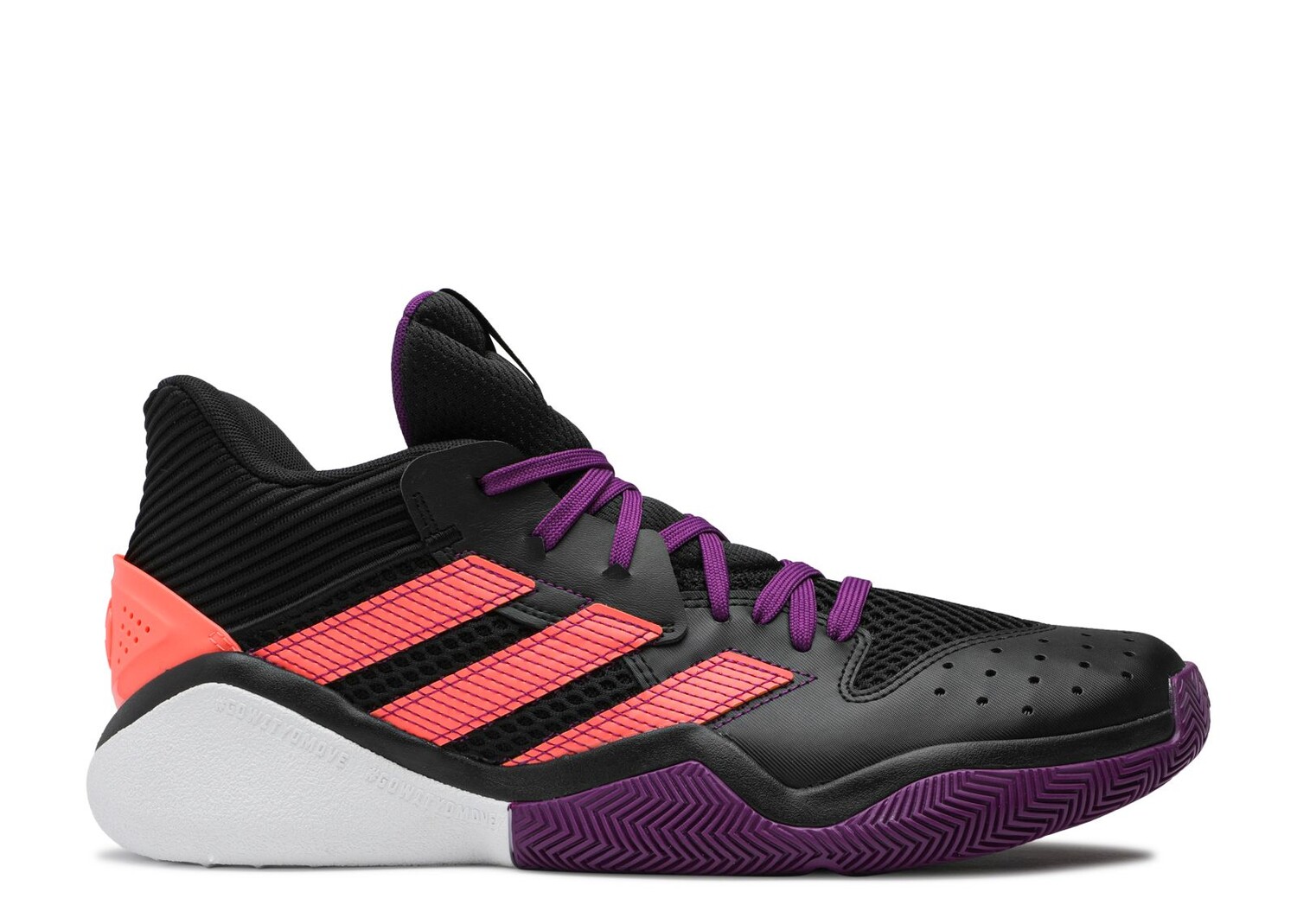 

Кроссовки adidas Harden Stepback 'Black Purple Coral', черный