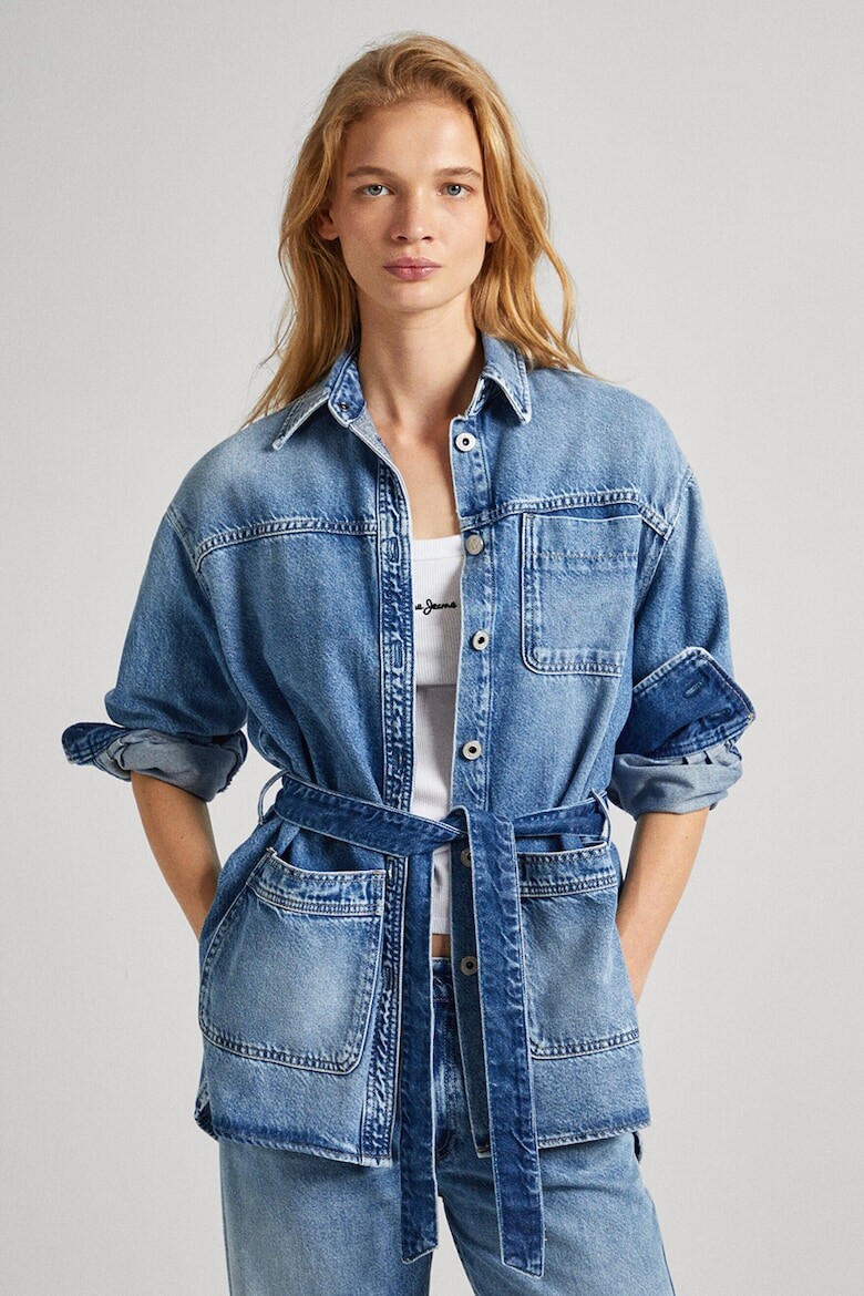 

Куртка Mandy из потертого денима Pepe Jeans London, синий