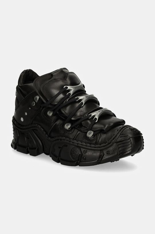 

Кожаные кроссовки CRUST NEGRO + LUXOR NEGRO + IMPACT NEGRO New Rock, черный