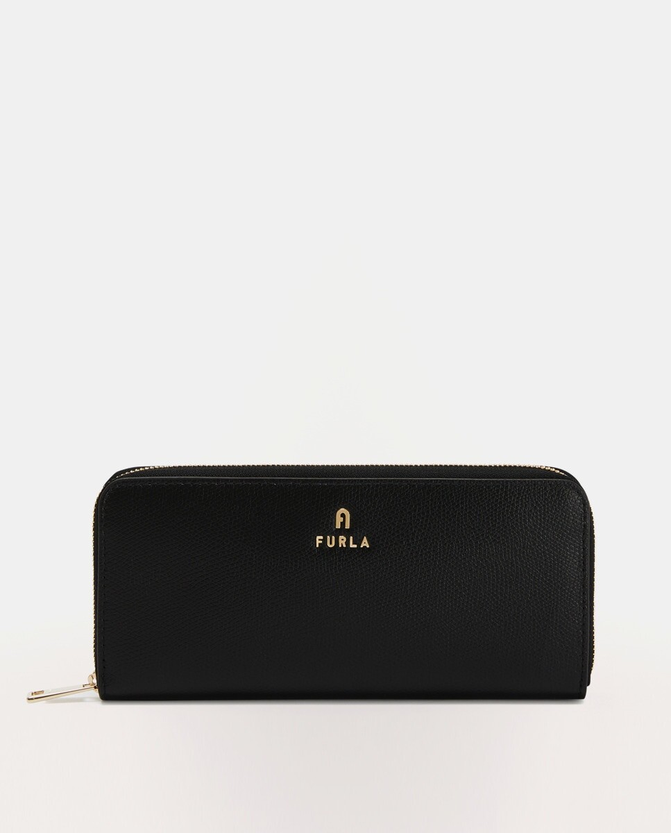 

Черный кожаный кошелек Furla, черный