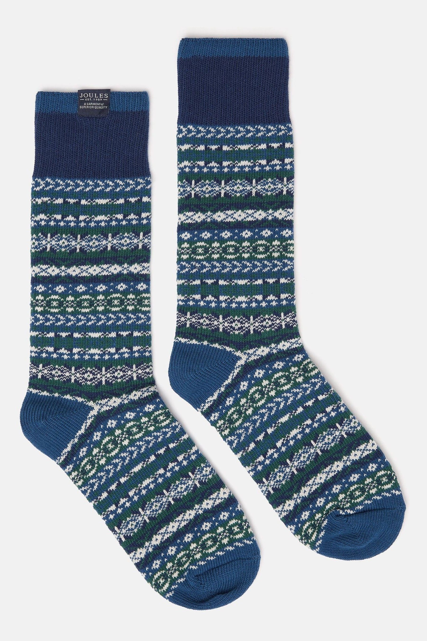 

Мужские носки Alby Fair Isle (размер 7 12) Joules, синий