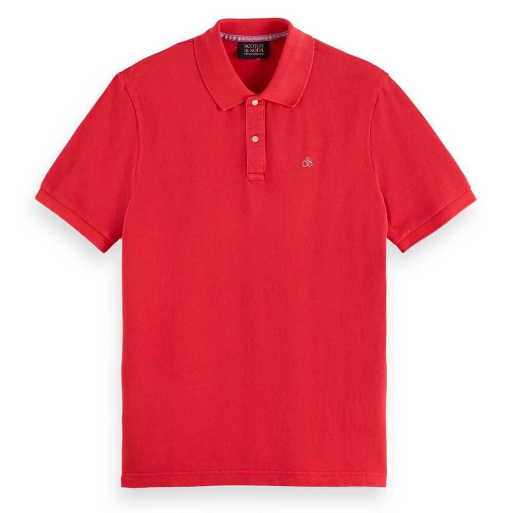 

Поло с коротким рукавом Scotch & Soda Garment Dyed, красный