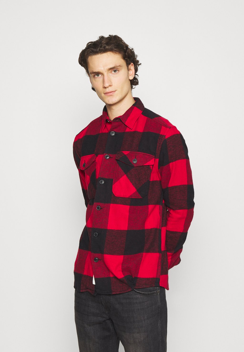 

Рубашка ONSMILO CHECK OVERSHIRT Only & Sons, огненно-красный