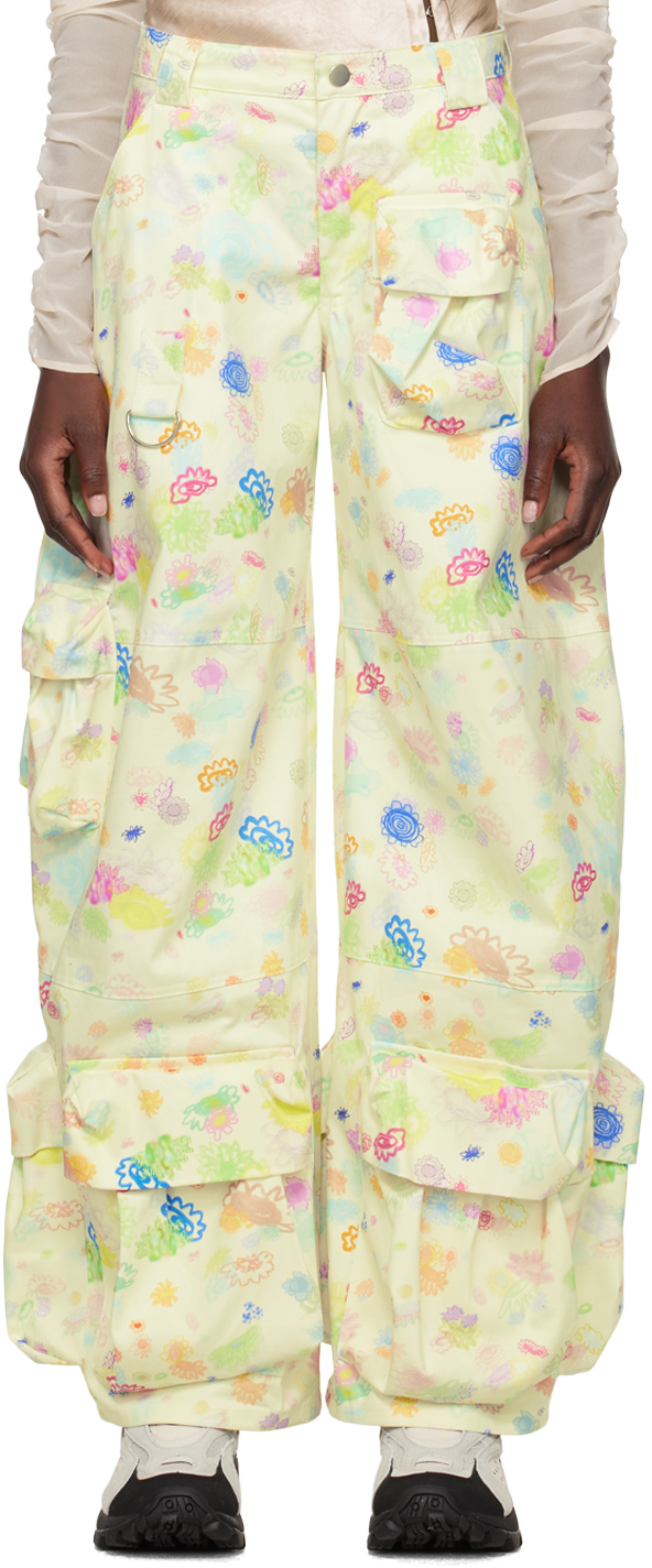 Разноцветные садовые джинсы Collina Strada, цвет Bloom doodle