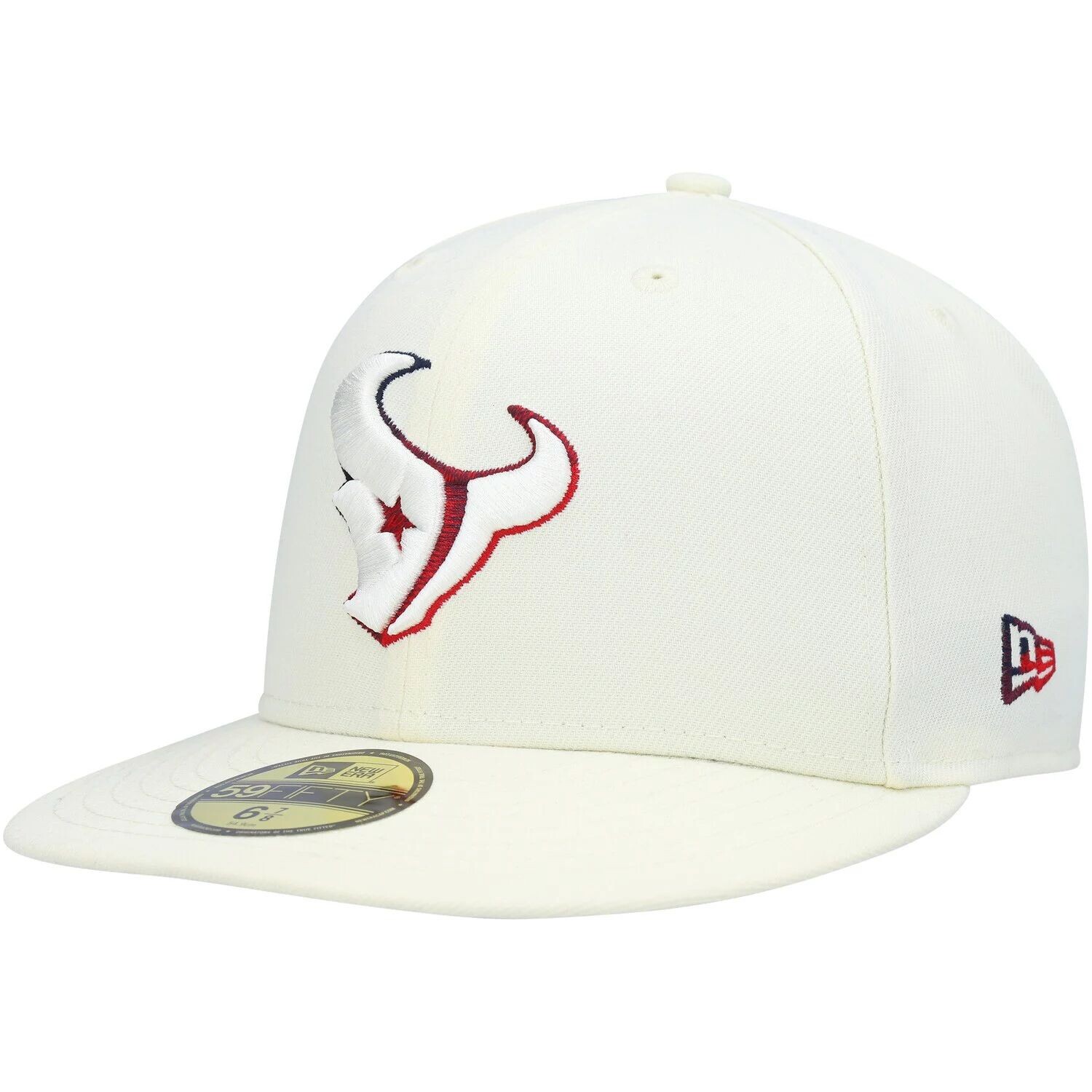 

Мужская облегающая шляпа New Era Cream Houston Texans Chrome Dim 59FIFTY