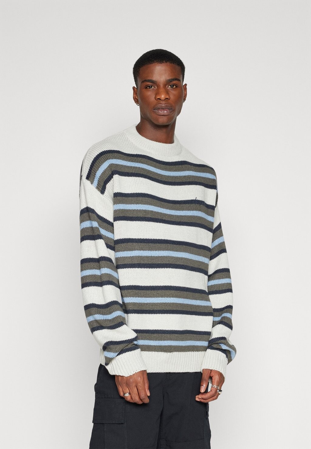 

Свитер STRIPE TEXTURE Denim Project, ледниково-серый меланж