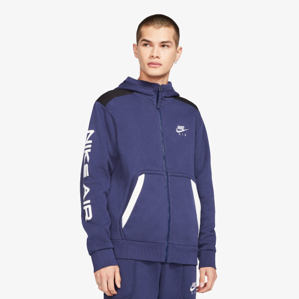 

Толстовка m nsw air fz flc с капюшоном Nike