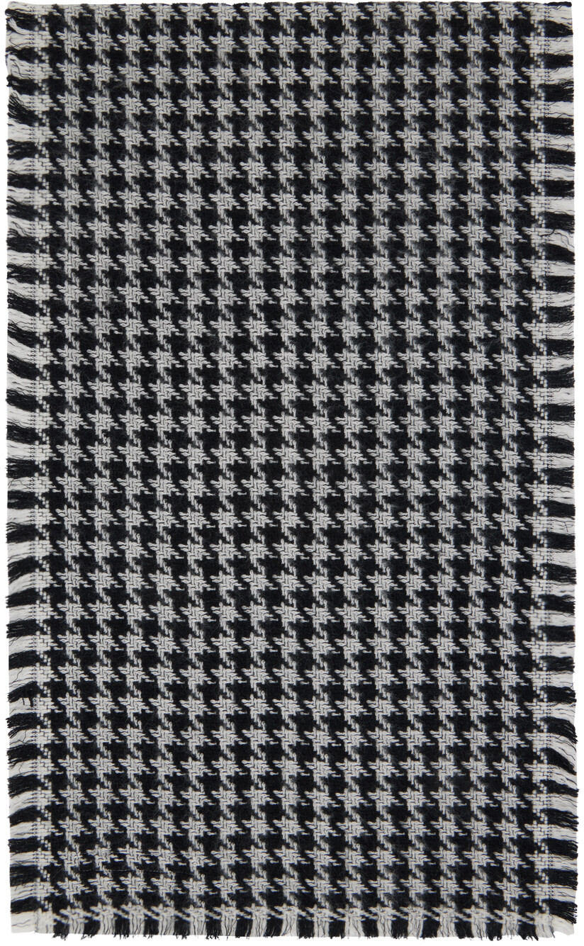 

Черно-белый шарф с узором «гусиные лапки» Acne Studios, цвет Black/White
