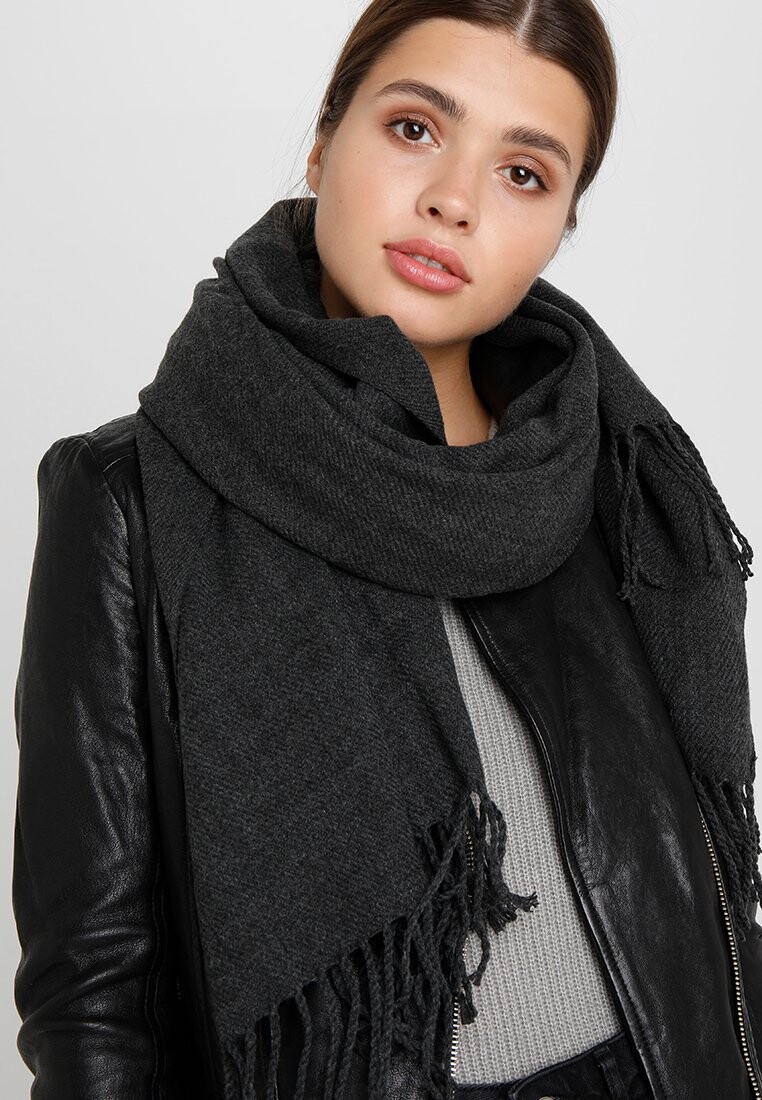 

Шарф ONLANNALI WEAVED SCARF ONLY, темно-серый меланж