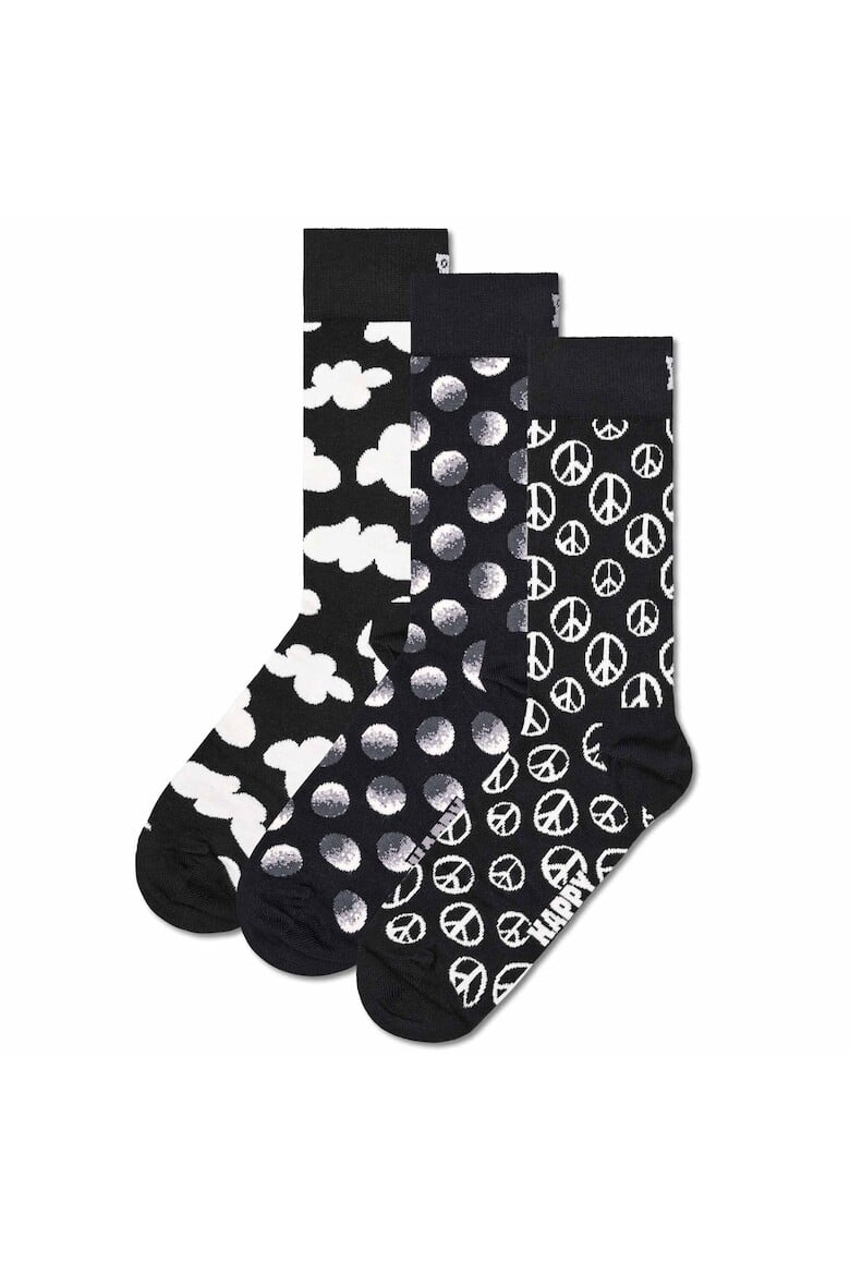 

Длинные носки с рисунком - 3 пары Happy Socks, черный