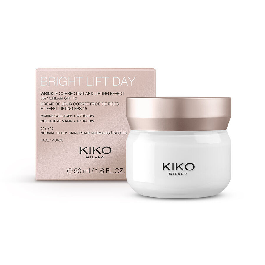 Осветляющий дневной крем лифтинг с морским коллагеном spf 15 Kiko Milano New Bright Lift, 50 мл