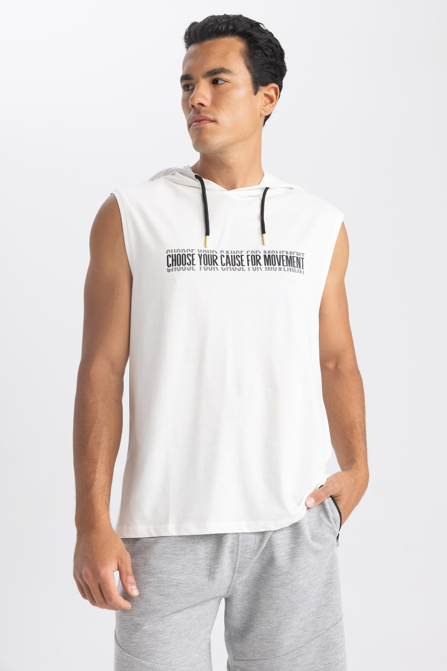 

Футболка DeFacto Tanktop SLIM FIT, экрю