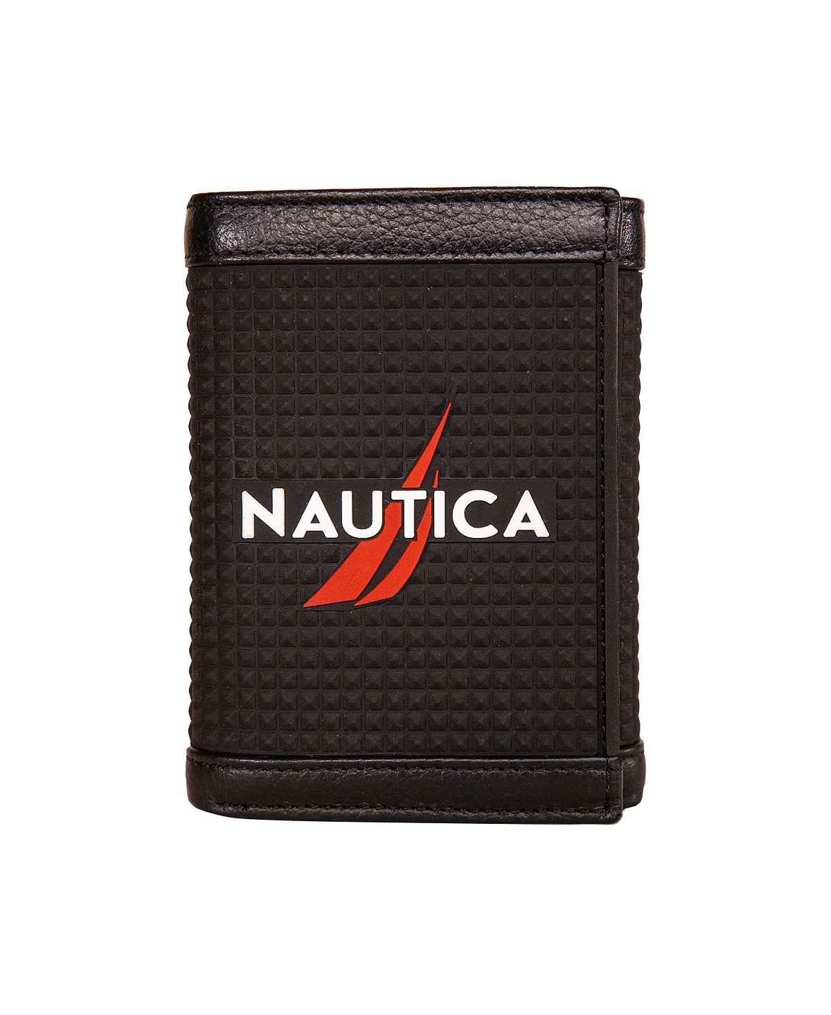 

Мужской резиновый кожаный кошелек с логотипом тройного сложения Nautica