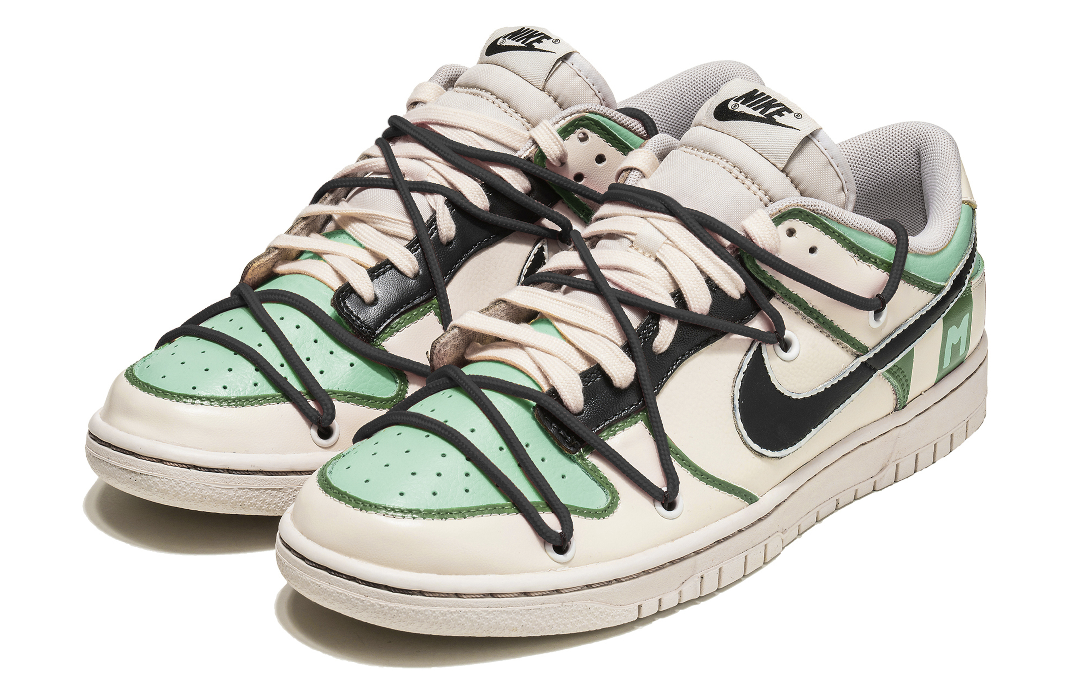 

Кроссовки Nike Dunk Skateboarding Shoes Men Low-top Green/black, цвет Off White