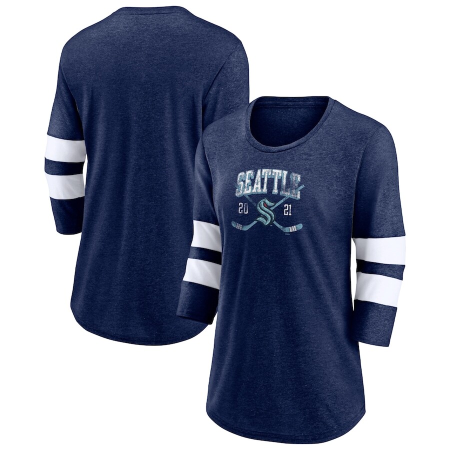 

Футболка с длинным рукавом Fanatics Branded Seattle Kraken, синий