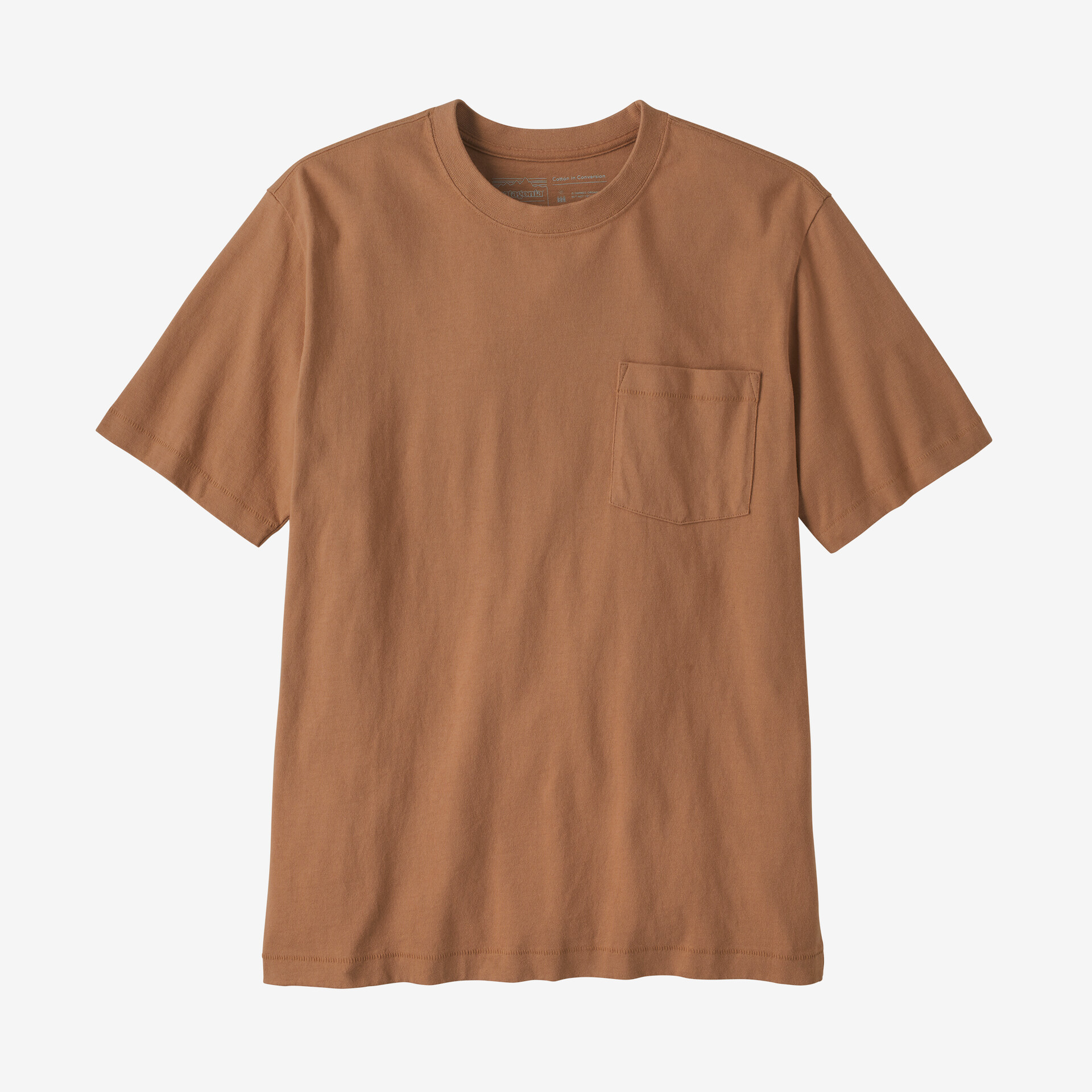 цена Мужская хлопковая футболка среднего веса с карманами Patagonia, коричневый