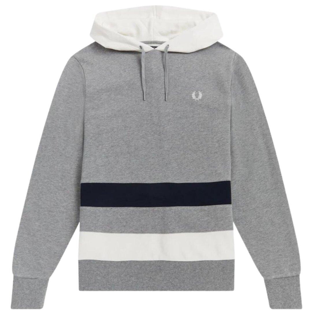 

Толстовка с цветными блоками Steel Marl Fred Perry, серый