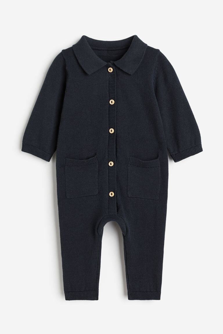 

Комбинезон хлопкового трикотажа H&M, синий