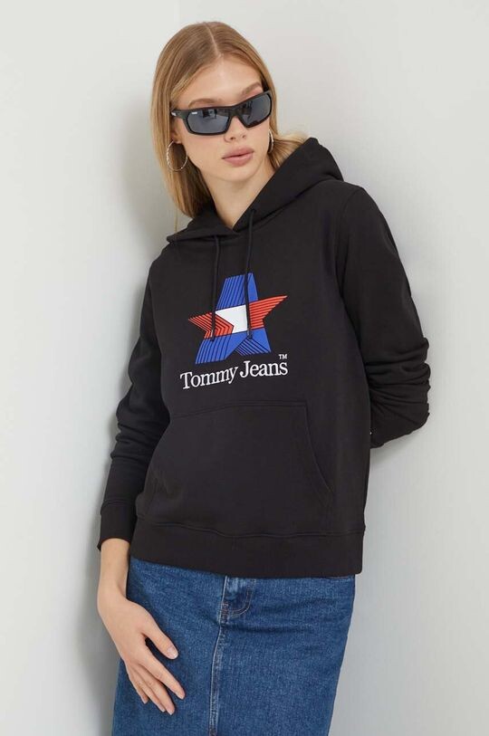 

Хлопковая толстовка Tommy Jeans, черный
