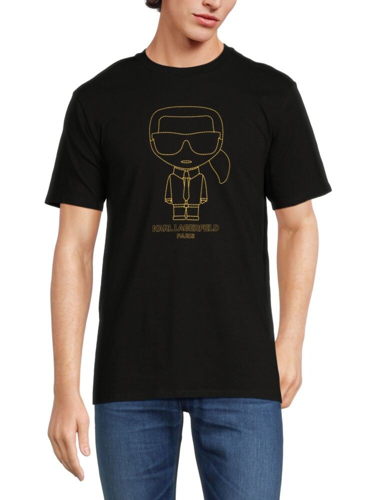 

Футболка Outline Karl с графическим рисунком Karl Lagerfeld Paris, черный