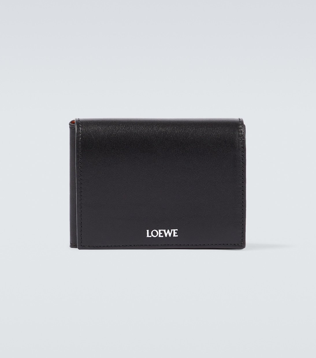 

Двойной кожаный кошелек Loewe, черный