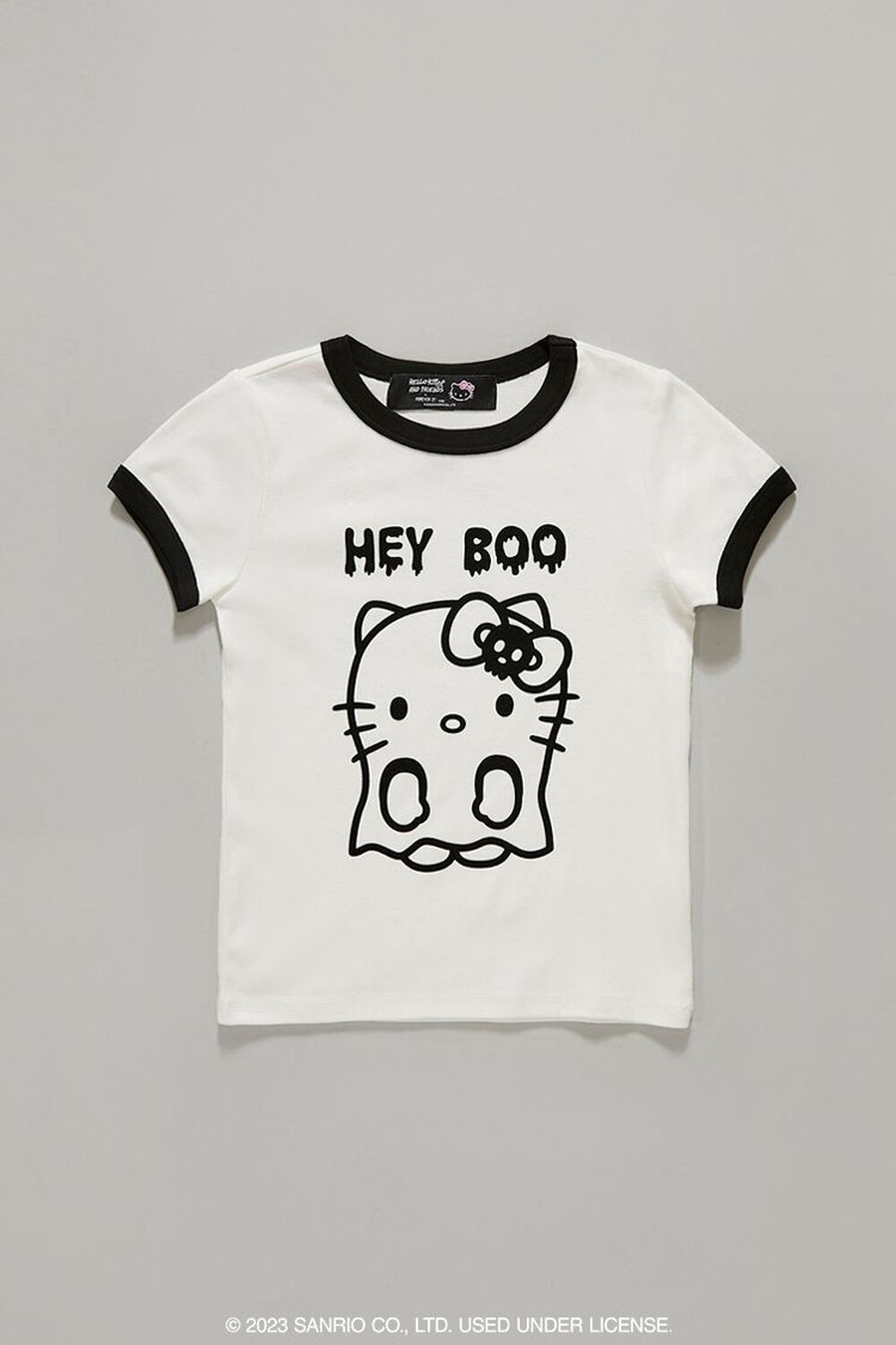 

Футболка Hello Kitty Ringer для девочек Призрак Forever 21, кремовый