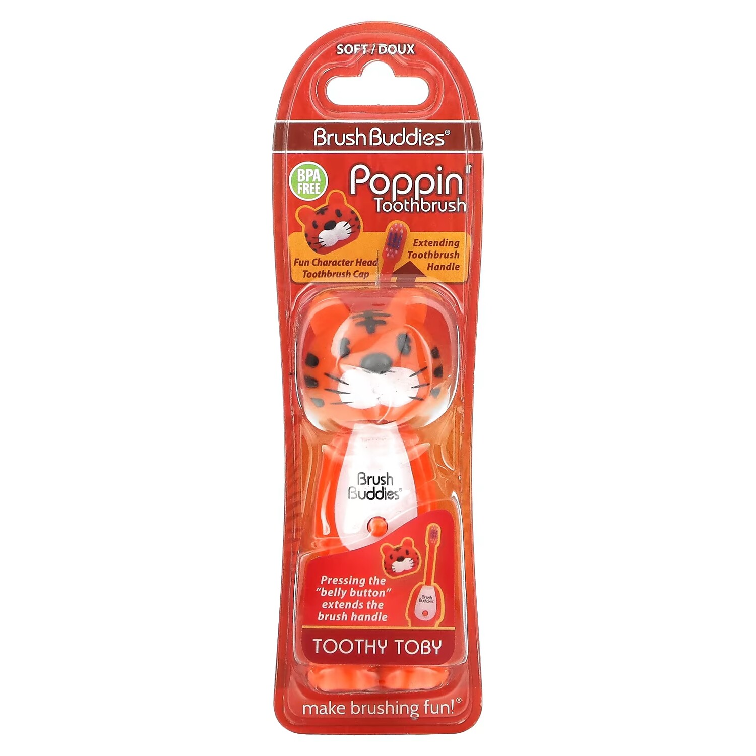 

Зубная щетка Brush Buddies Poppin' Toothy Toby Tiger Soft 1