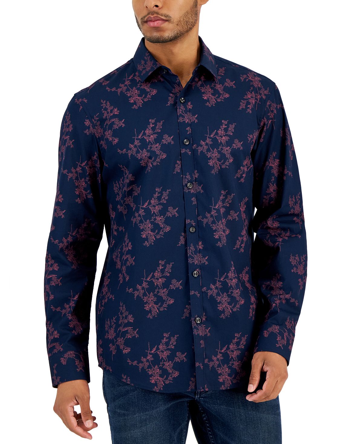 цена Мужская рубашка в горошек с цветочным принтом Alfani