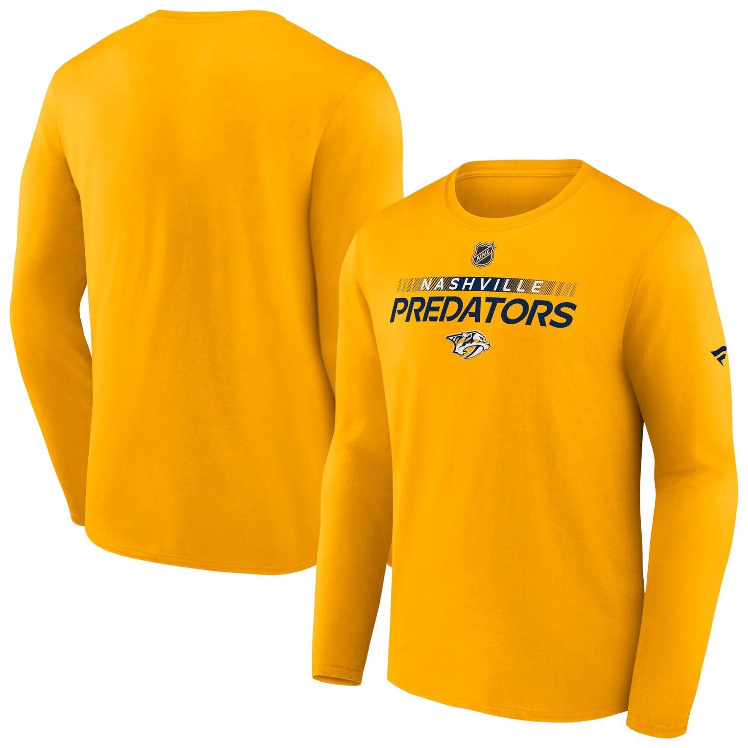

Мужская футболка Fanatics с золотым логотипом Nashville Predators Authentic Pro Core Collection Prime Wordmark с длинным рукавом, Желтый