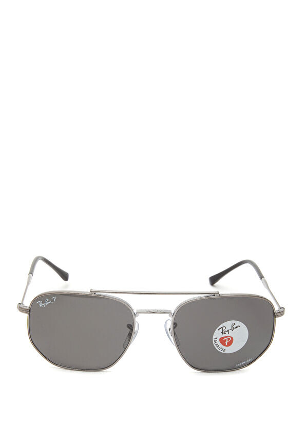 

Антрацитовые солнцезащитные очки Ray-Ban, серебряный