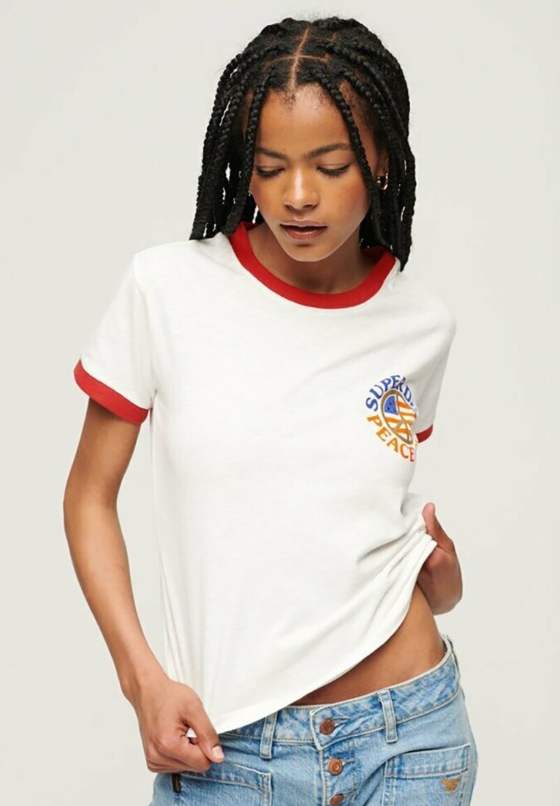 

Футболка с принтом VINTAGE AMERICANA GRAPHIC Superdry, кремовый