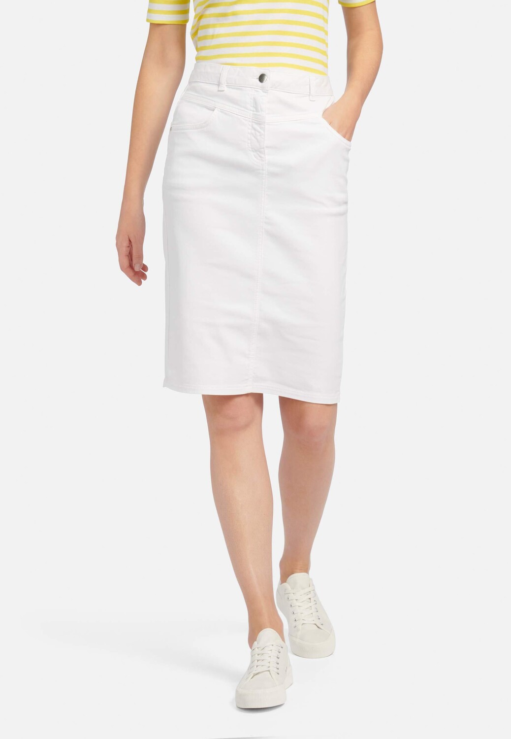 

Юбка до колена PETER HAHN Leinen cotton, белый