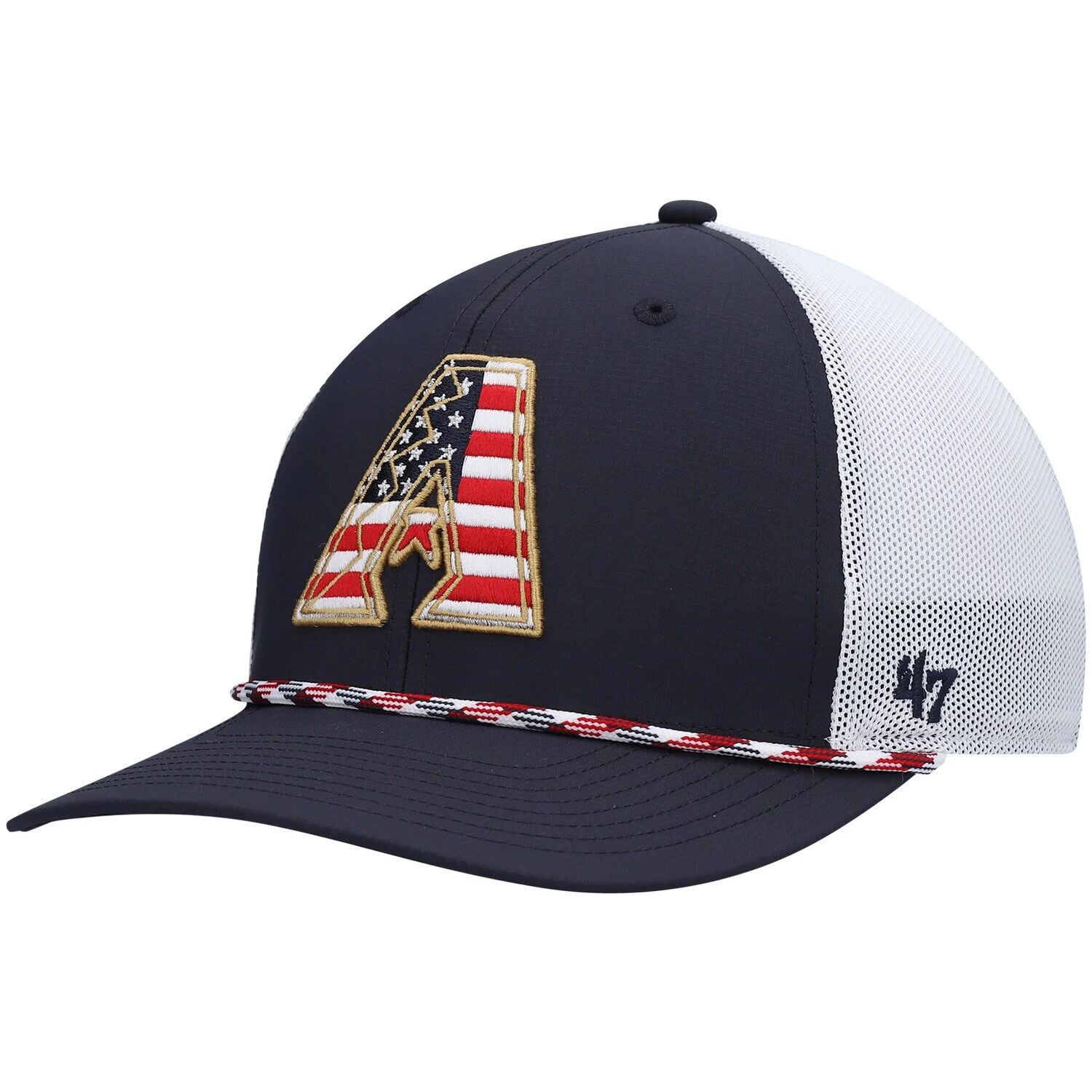 

Мужская темно-синяя/белая кепка '47 Arizona Diamondbacks с флагом Trucker Snapback