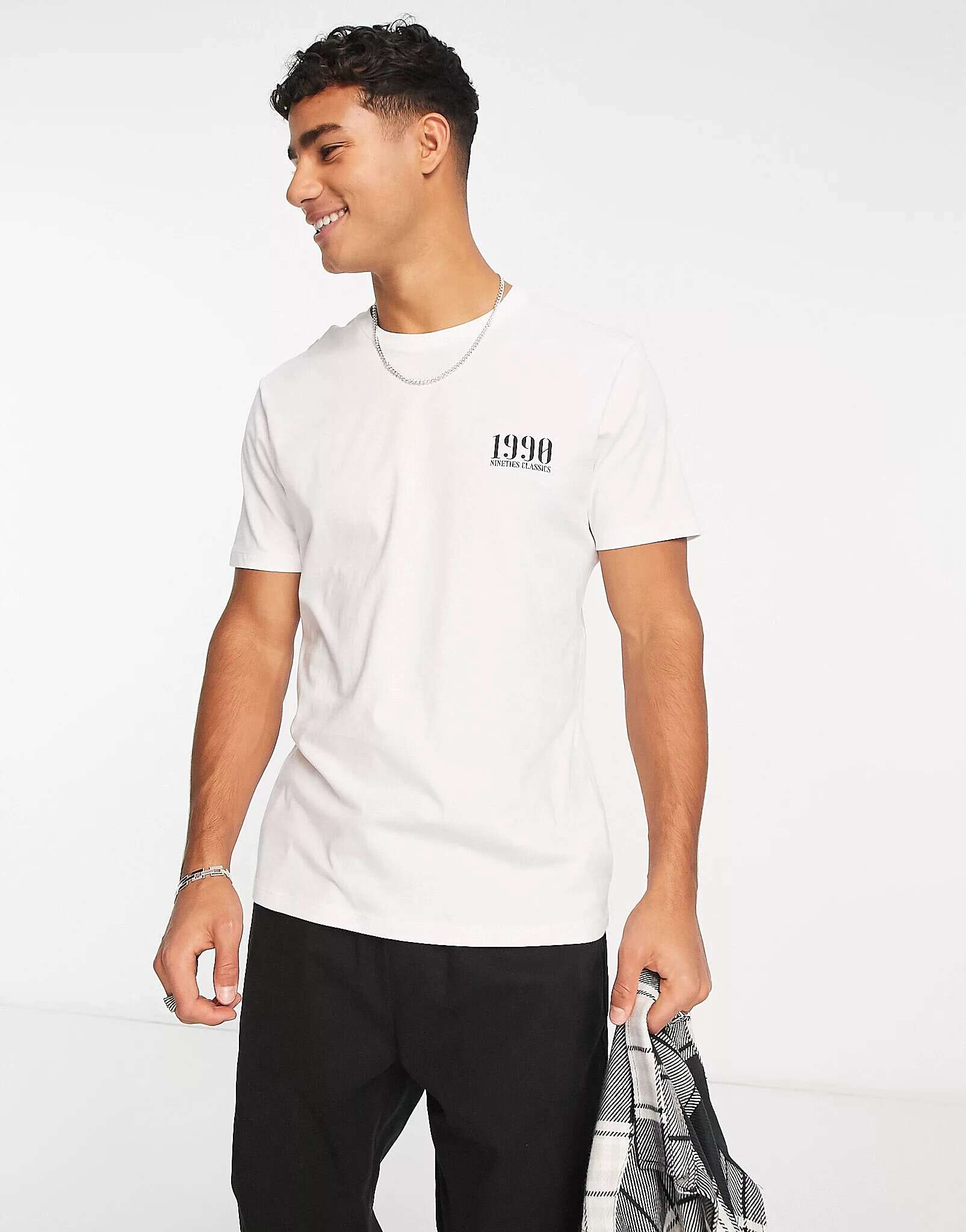цена Классическая белая футболка New Look в стиле 90-х