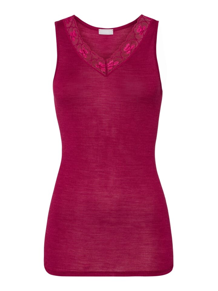 

Топ Hanro Träger Woolen Lace, цвет intense garnet
