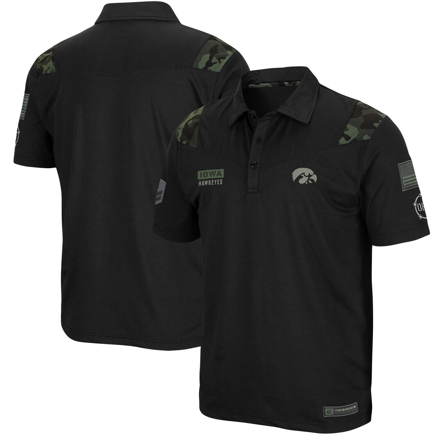 

Мужская поло Colosseum Black Iowa Hawkeyes OHT Military Appreciation Sierra Polo