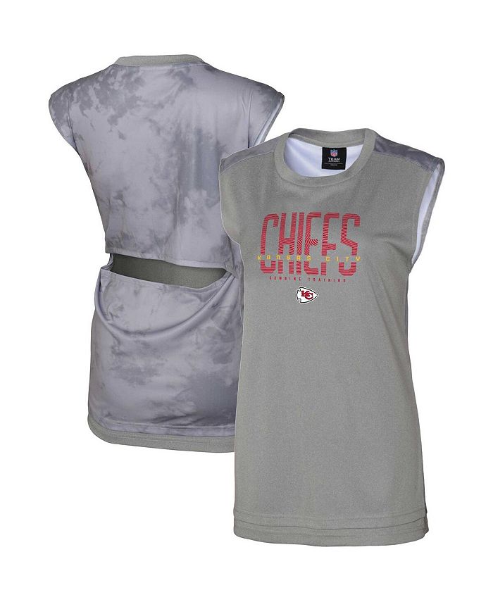 

Женская серая майка Kansas City Chiefs No Sweat Outerstuff, серый