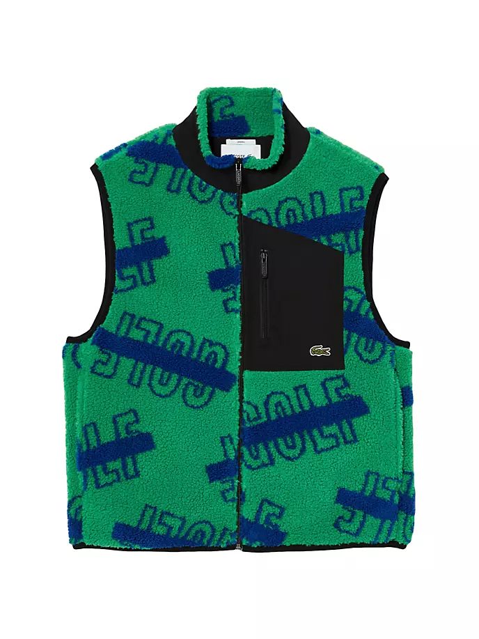 

Гибридная куртка без рукавов на молнии Lacoste, цвет green blue