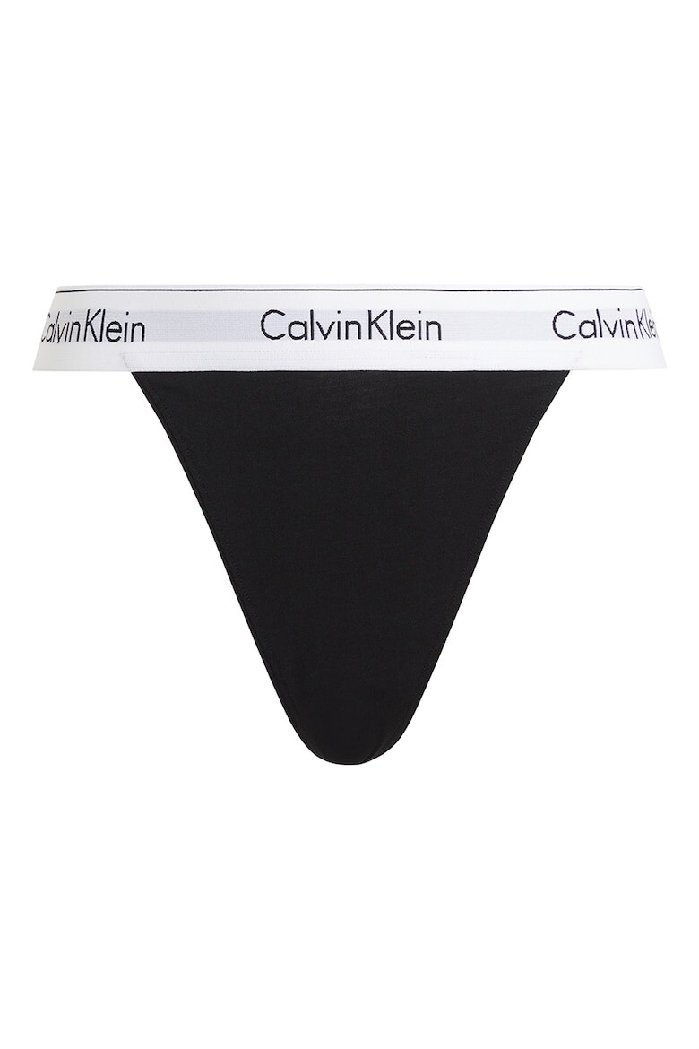

Стринги с модалом и логотипом Calvin Klein, черный