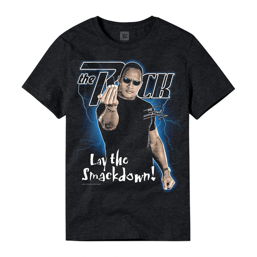 

Футболка с коротким рукавом WWE Authentic The Rock, черный