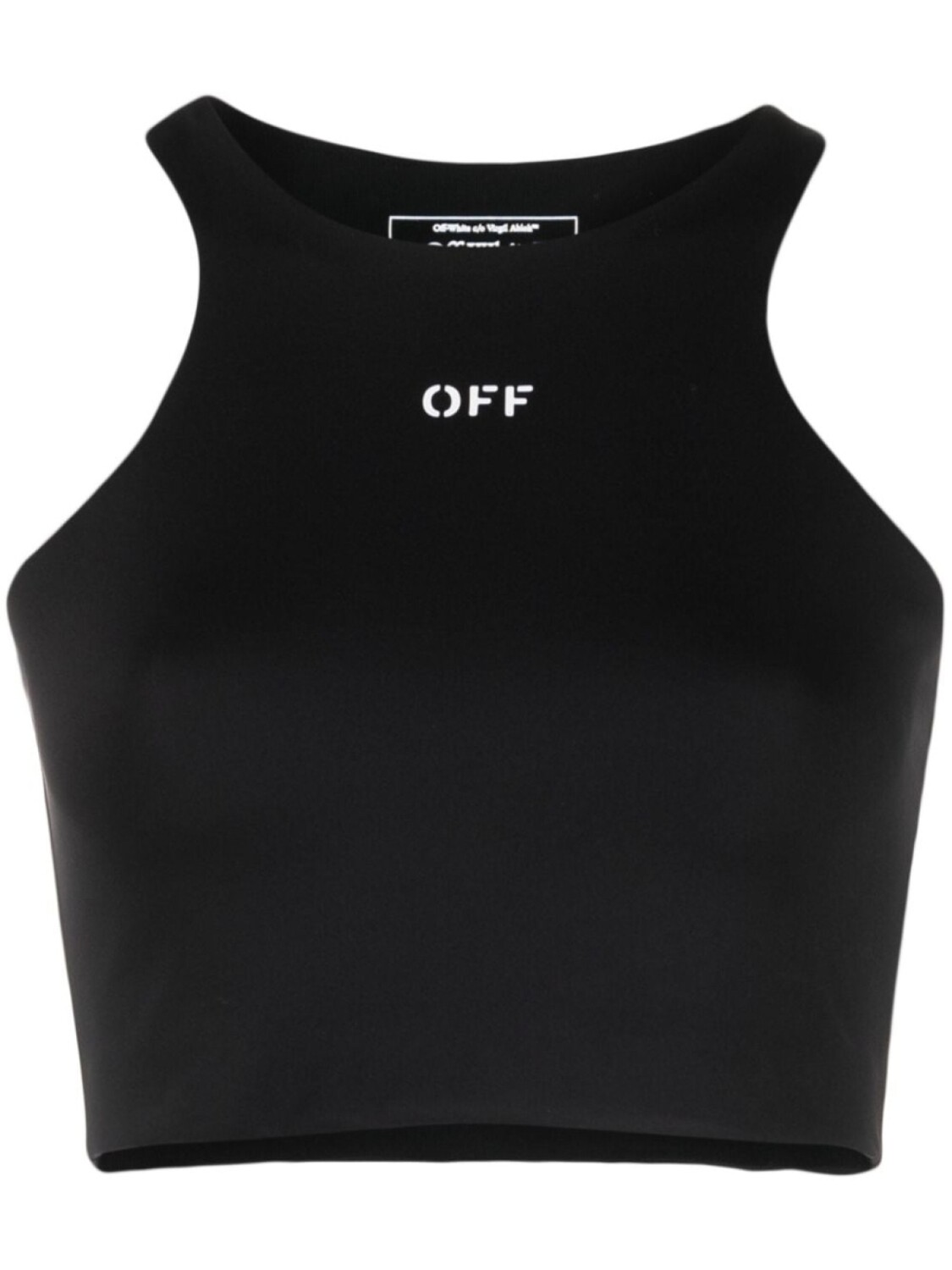 

Off-White укороченный топ с логотипом, черный