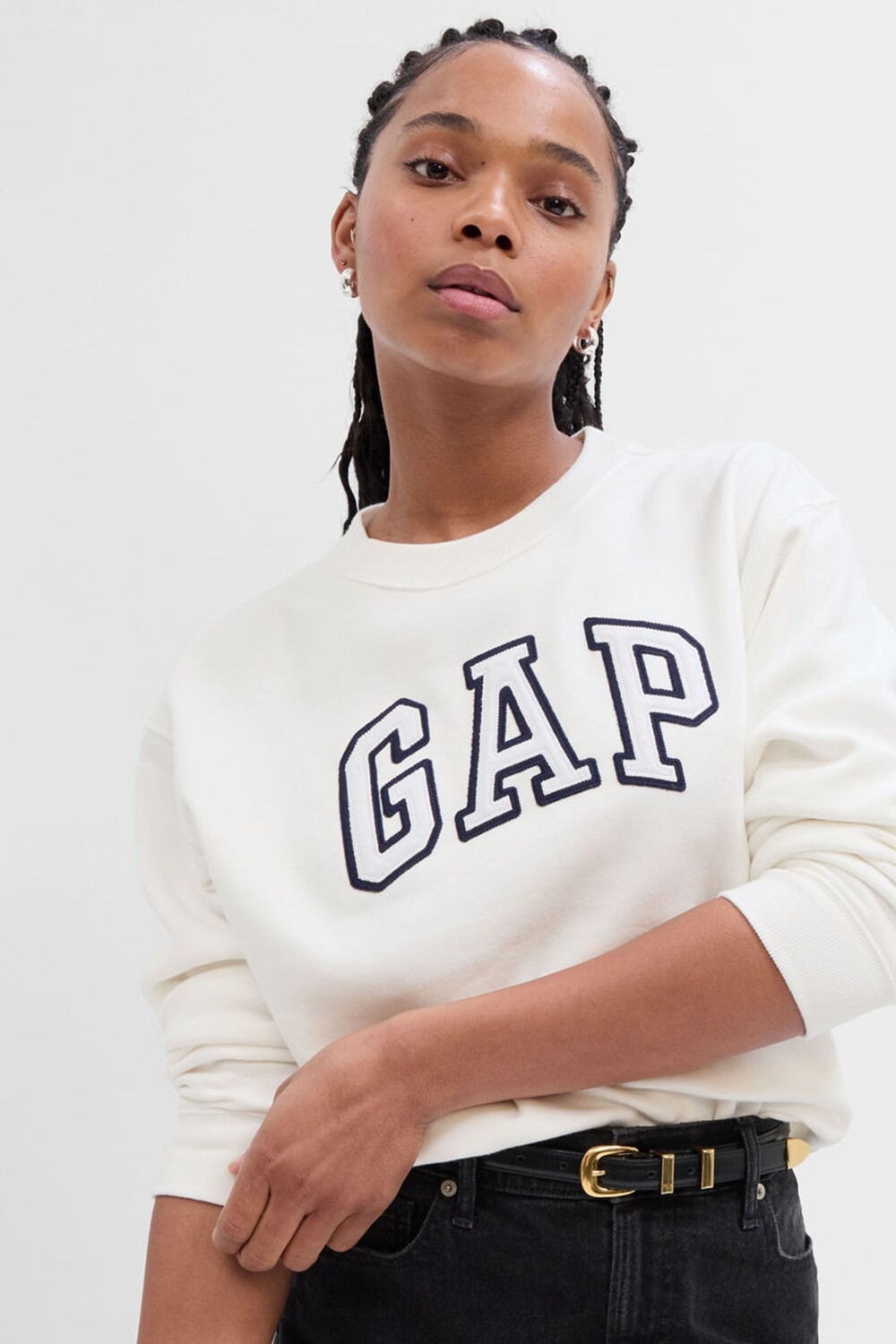 

Толстовка с круглым вырезом и логотипом Gap, белый