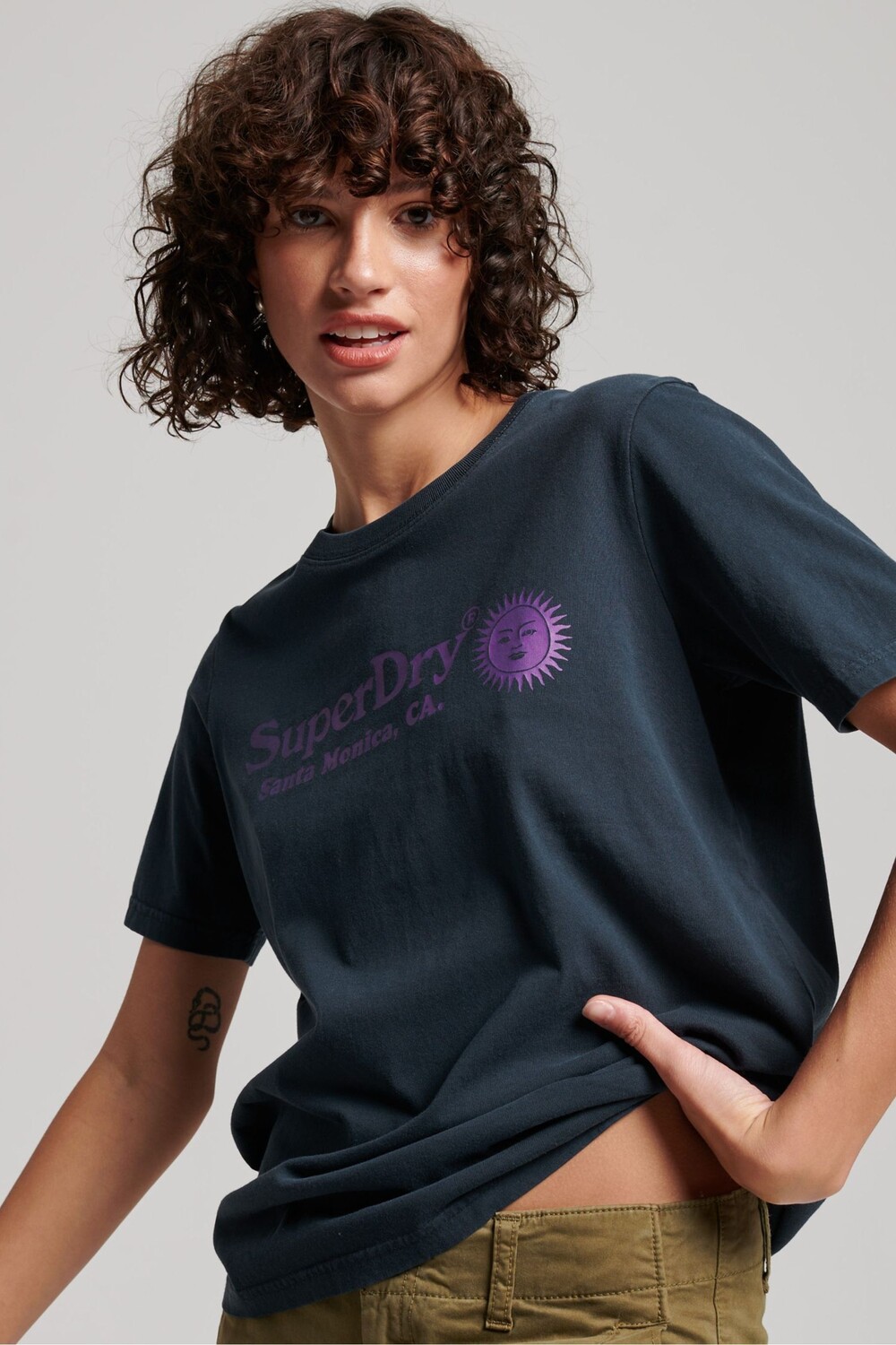 

Винтажная футболка с местом проведения мероприятия Superdry, синий