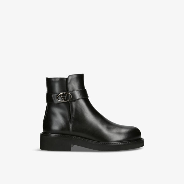 

Ботильоны на каблуке из кожи Vlogo Lockette Valentino Garavani, черный