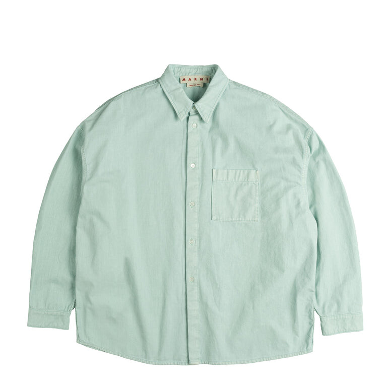 

Рубашка Garment Dyed Flock Denim Shirt Marni, синий