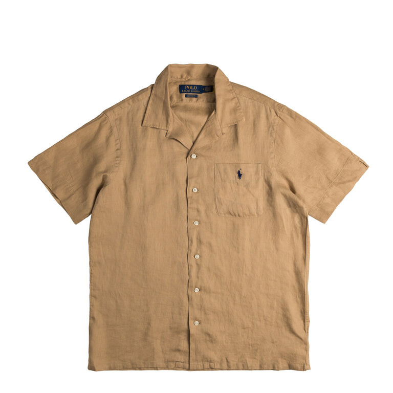 

Рубашка Classic Fit Linen Camp Shirt Polo Ralph Lauren, хаки