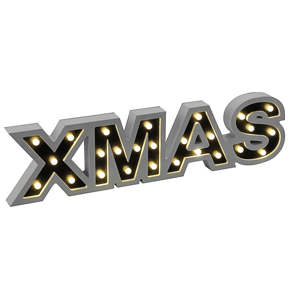 

Светодиодная декоративная настольная лампа, XMAS, бело-черная, L 60 см etc-shop