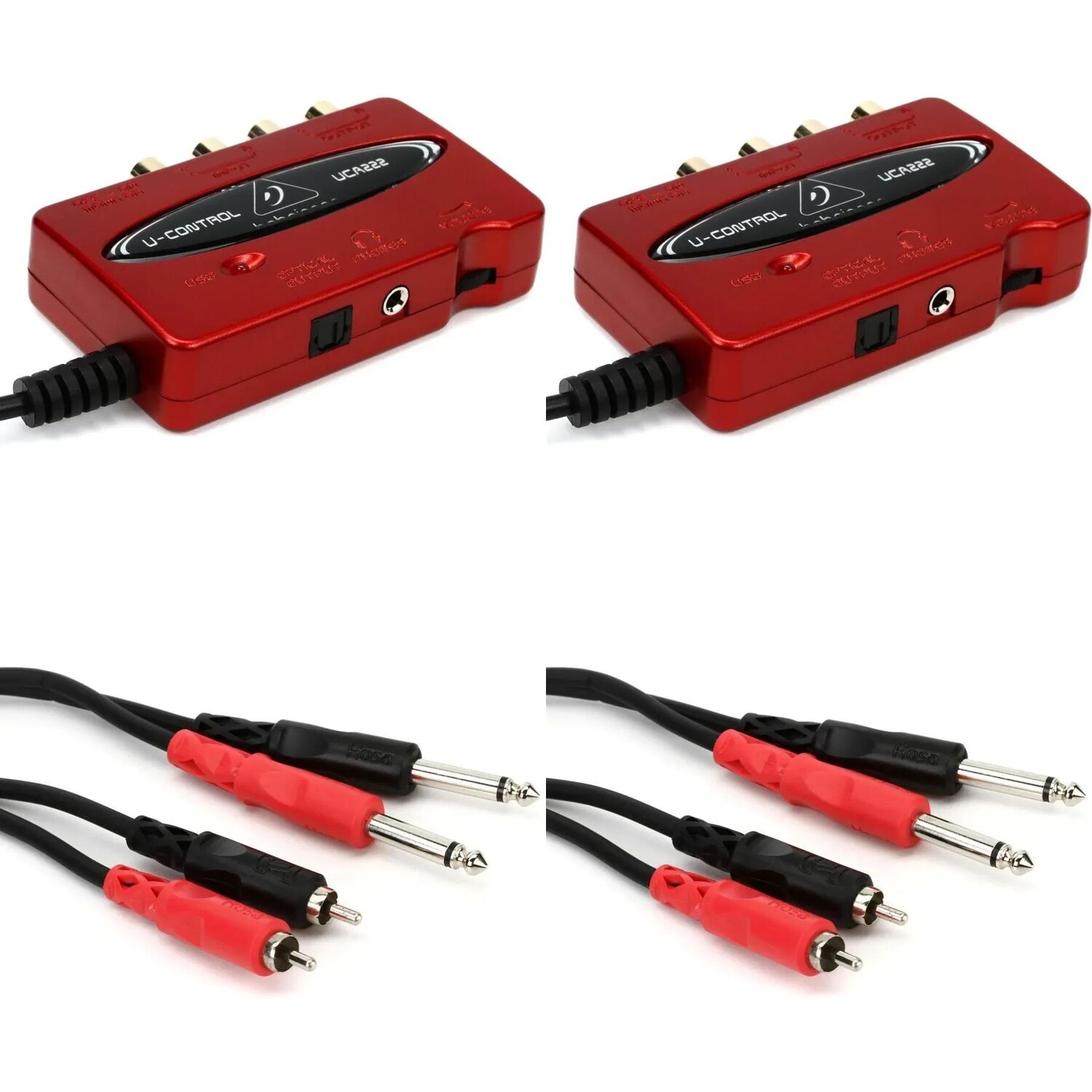 

Аудиоинтерфейс Behringer UCA222 с кабелем TS — 2 шт.